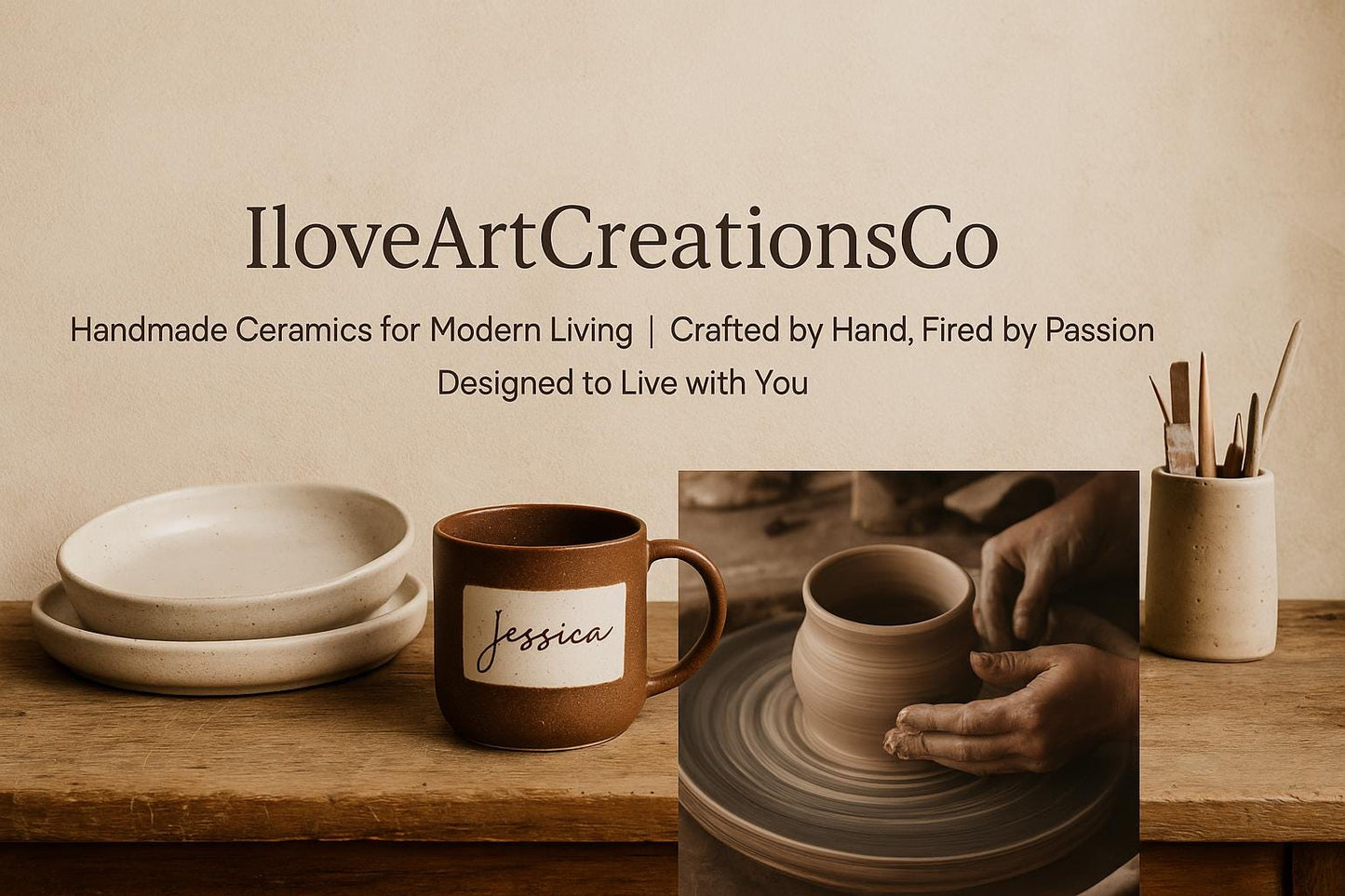 Handmade Bear Ceramic Plate: Whimsical Pottery Art for Collectors