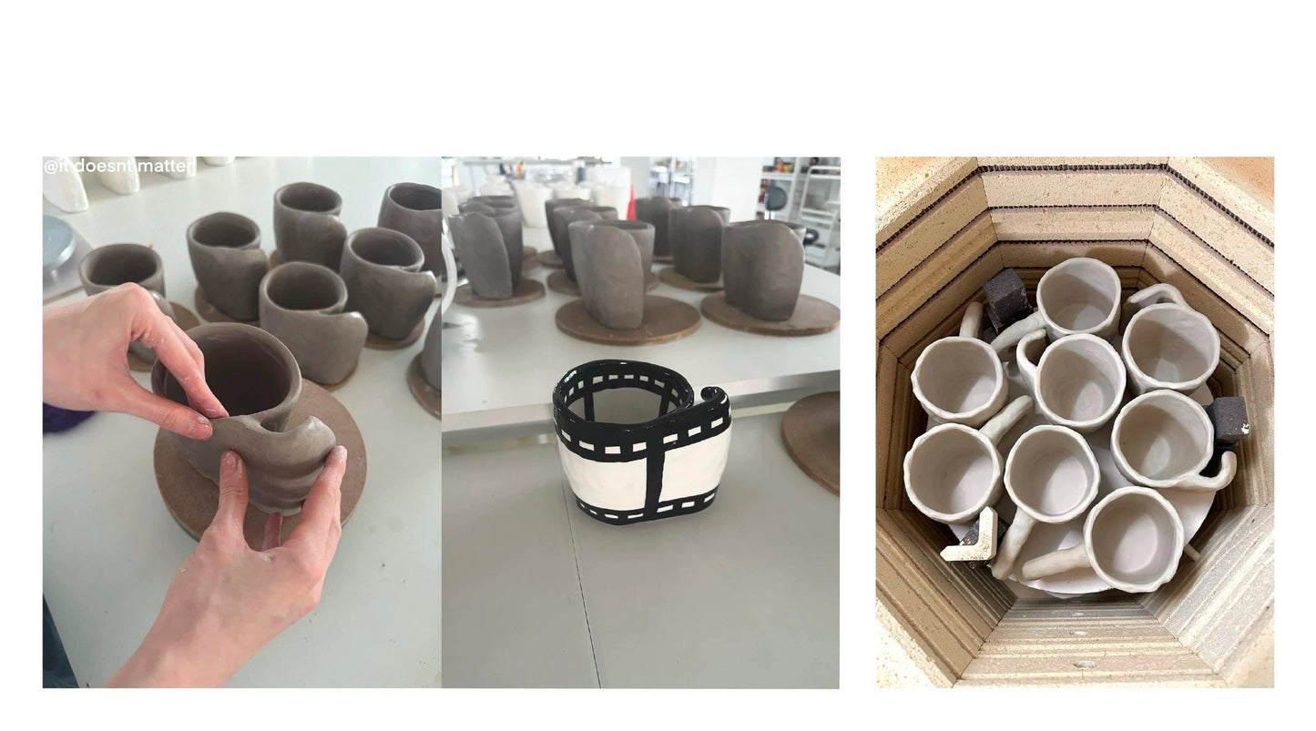 Film Strip Ceramic Mug: Retro Movie Reel Coffee Cup