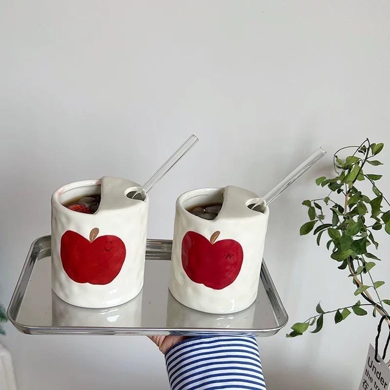 Handmade Ceramic Travel Mug: Pottery To Go Mug with Timber Design