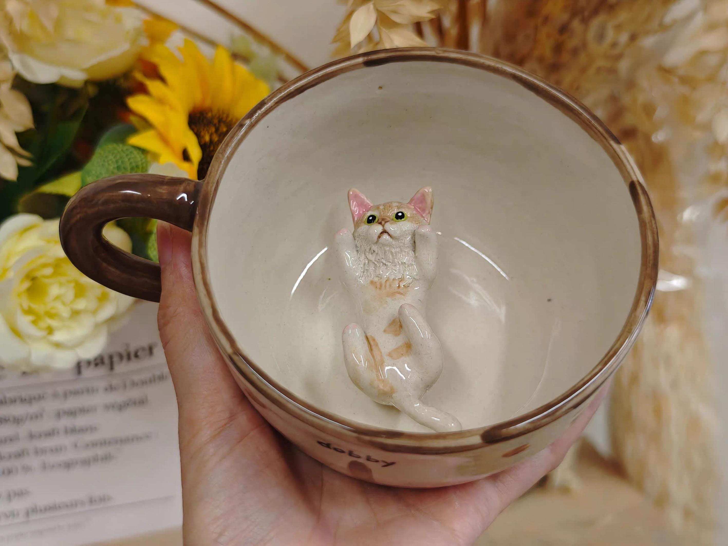 Custom Pet Portrait Mug  Handmade 3D Dog or Cat Ceramic Cup