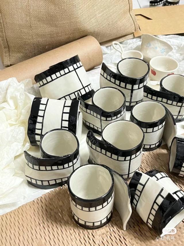 Film Strip Ceramic Mug: Retro Movie Reel Coffee Cup