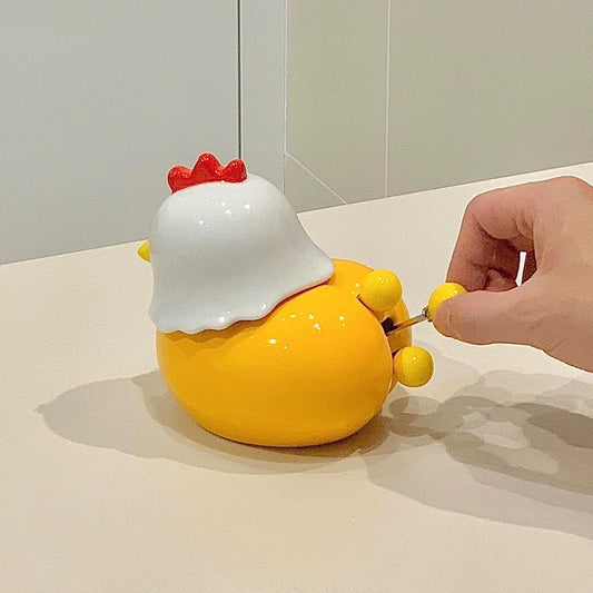 Ceramic Chicken Toothpick Holder: Farmhouse Kitchen Decor