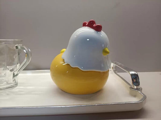 Ceramic Chicken Toothpick Holder: Farmhouse Kitchen Decor